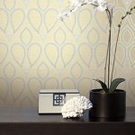 Damask Geometric Wallpaper in Taupe and Yellows from Burke Decor