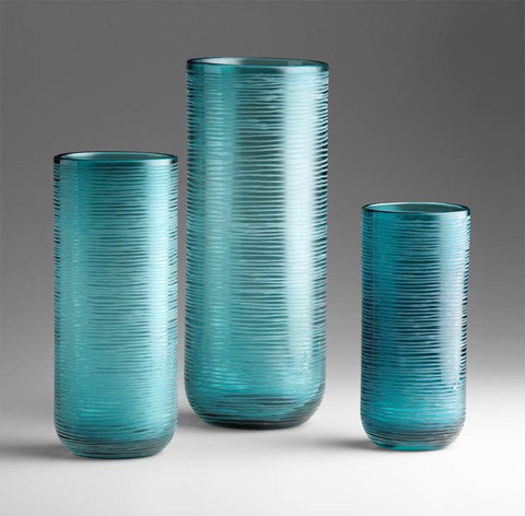 Blue glass vases Burke Decor