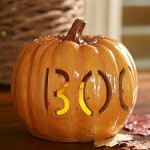 BOO Pumpkin Luminary Pottery Barn