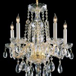 Crystorama Brass and Glass Chandelier from Ivg Stores