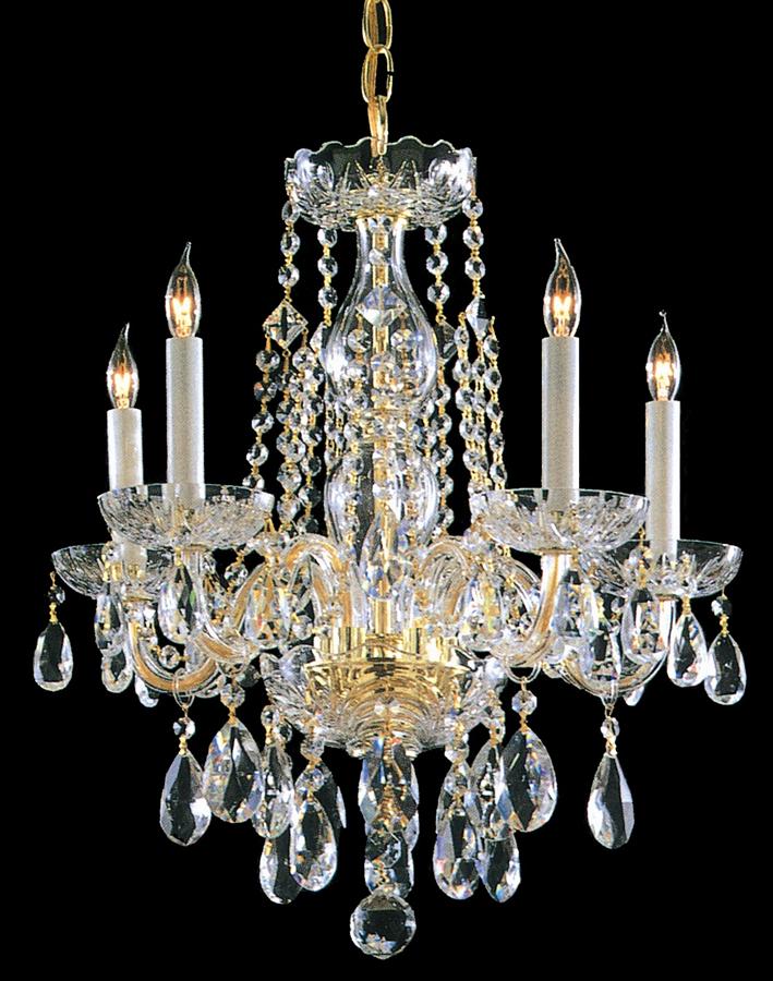 Crystorama Brass and Glass Chandelier from Ivg Stores