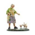 Dept 56 Zombie Woman Eyeing Chickens from Santa Claus Christmas Store
