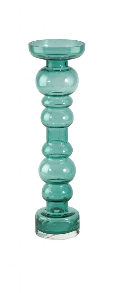 Green Glass Candle Holder from Home Element