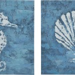 Seahorse & Shell Oil Paintings from Home Element