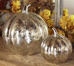 Mercury Glass Pumpkins Pottery Barn