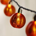 Orange Mercury Glass Pumpkin String Lights Pottery Barn