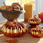 Orange Mercury Glass Pumpkins Pottery Barn